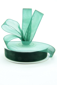Organza Ribbon , Hunter, 5/8 Inch x 25 Yards (1 Spool) SALE ITEM